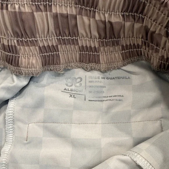 Wide Leg Checkerboard Pants in Mauve & Cream - Picture 4 of 7